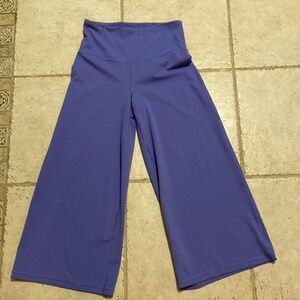 Athleta Elation Wide Crop Pant 3/4 Length Lavender Adonis Blue Size Small